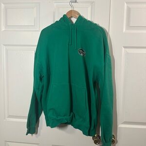 Malibus Surf Shop Green Pullover Hoodie with Small Chest Patch